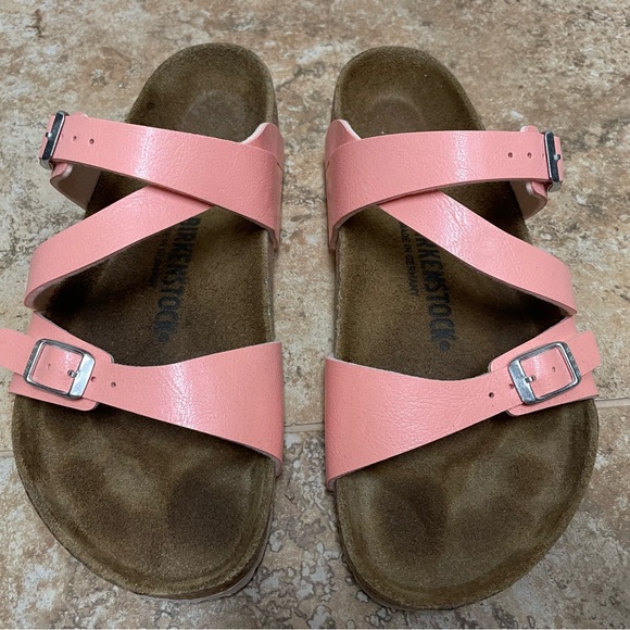 Birkenstock Salina sandal, EU 38 / US 7, peach coral color - Picture 2 of 7